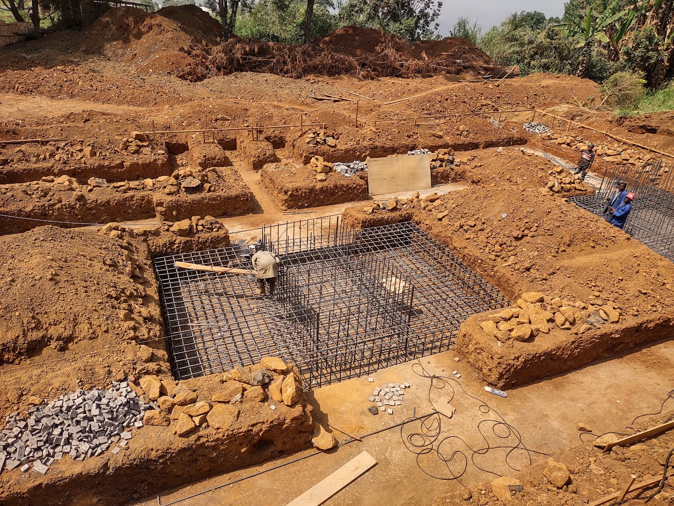 February 2023: Foundation rebar installation commences
