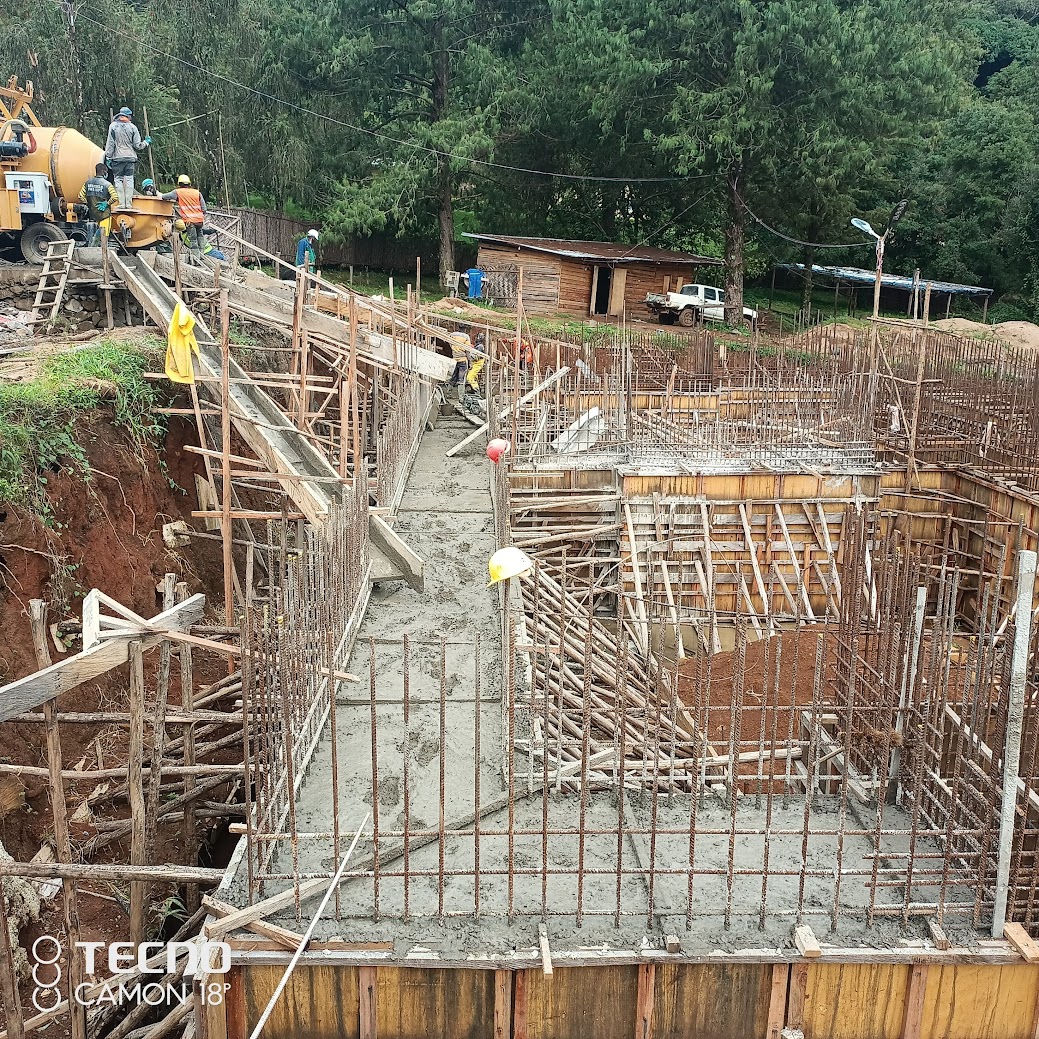 June 2023: The foundation concrete pour nears completion