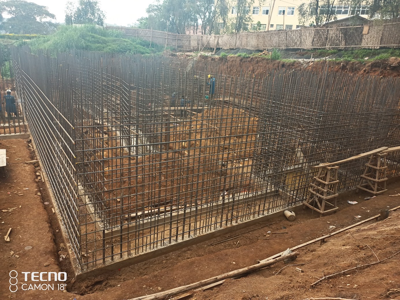 April 2023: Foundation rebar nears completion